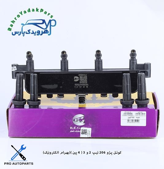 کوئل پژو 206 تیپ 2 و 3 - 4 پین ( بهرام الکترونیک )