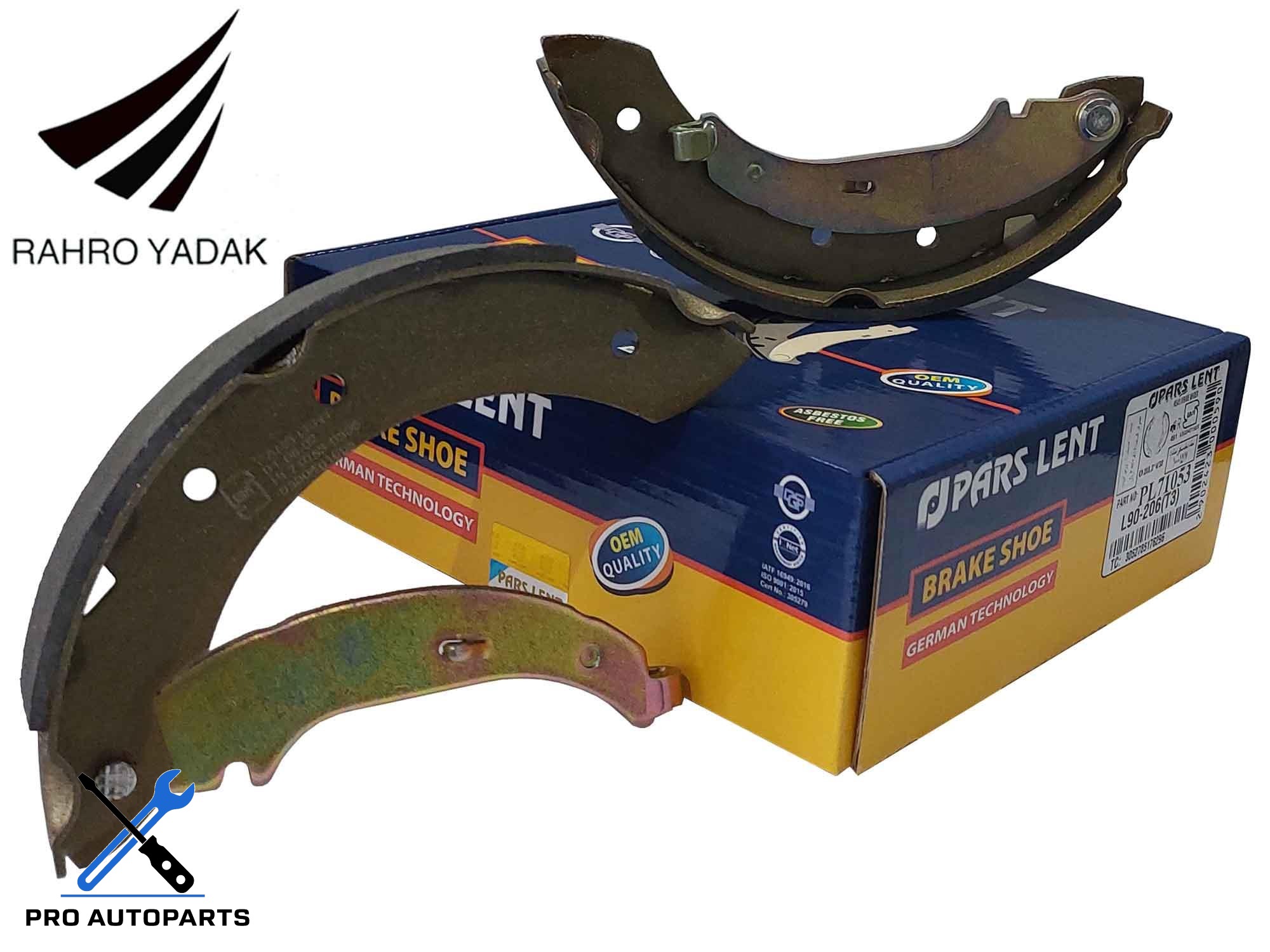 PL71053 لنت عقب ال90 - 206 تیپ 3 - لیفان 520 ( پارس آبی ) OEM